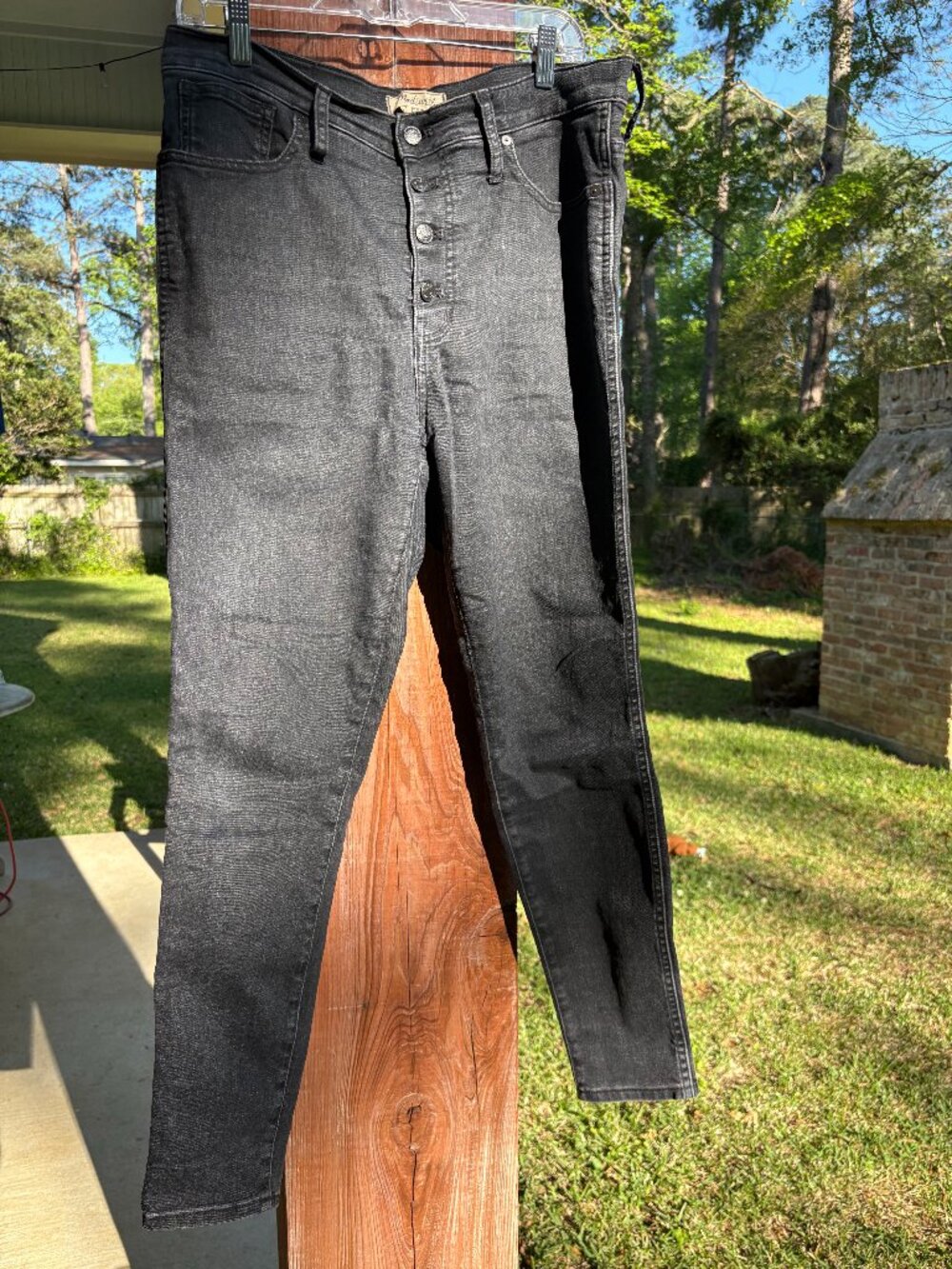 MADEWELL Black 10" High-Rise Skinny Jean